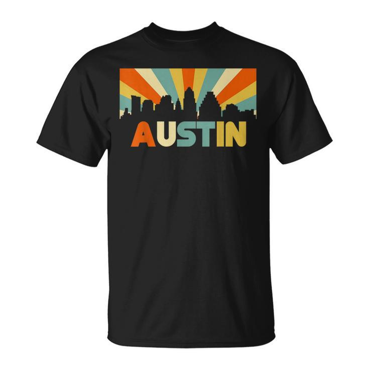 Austin City Skyline Texas State 70S Retro Souvenir T-Shirt