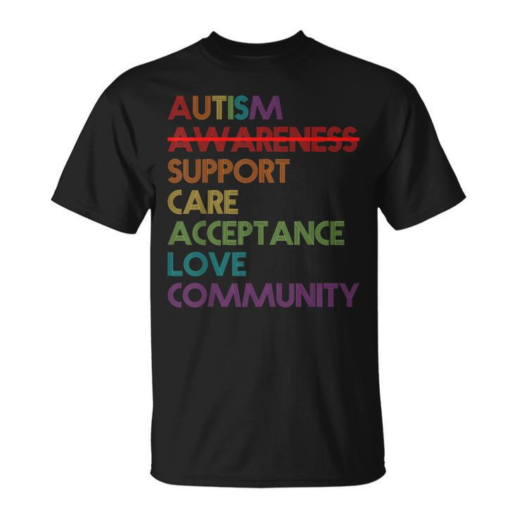 Autism Awareness Support Care Acceptance Accept Understand T-Shirt