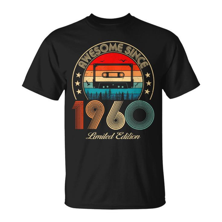 Awesome Since 1960 Classic Birthday 1960 Cassette Vintage T-Shirt