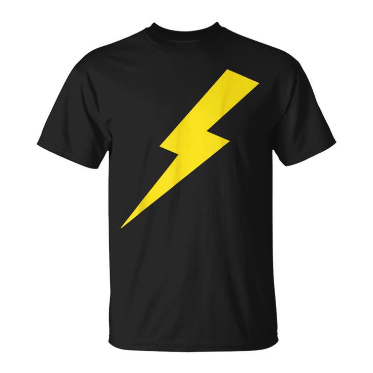 Awesome Lightning Bolt Yellow Print T-Shirt