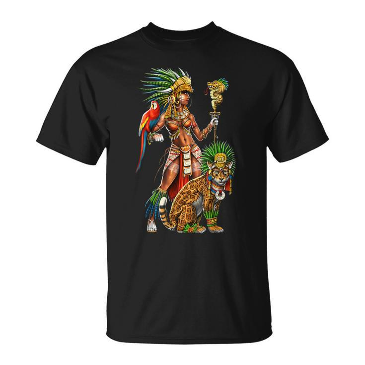 Aztec Jaguar Warrior Ancient Mayan Goddess T-Shirt