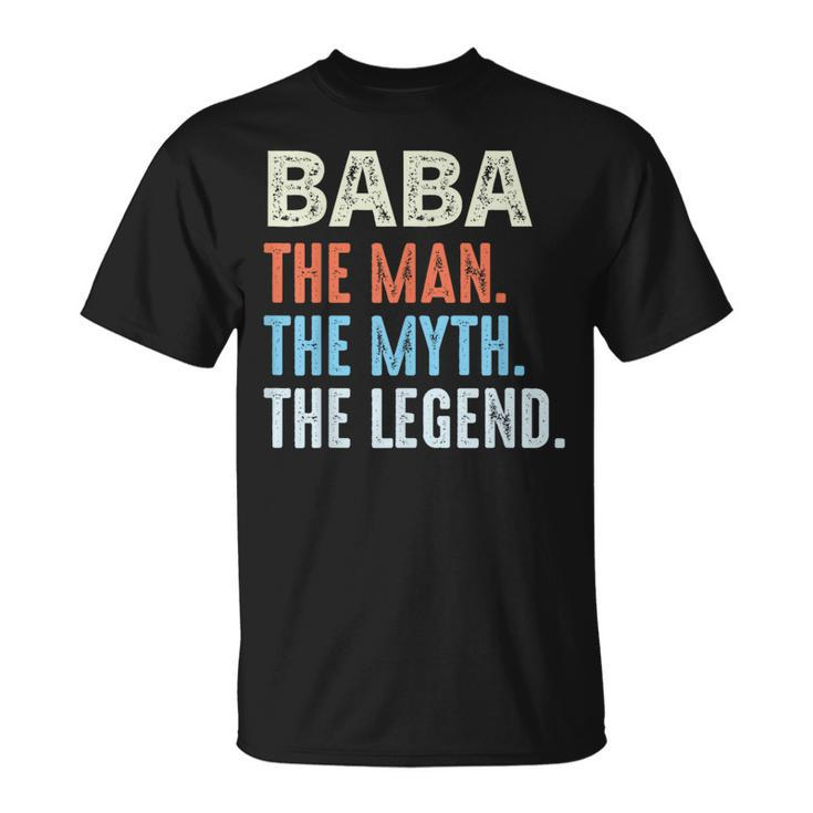 Baba Man The Myth The Legend Vintage Father's Day T-Shirt