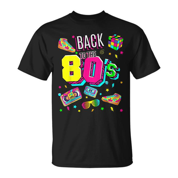 Back To 80'S 1980S Vintage Retro Eighties Costume Party T-Shirt