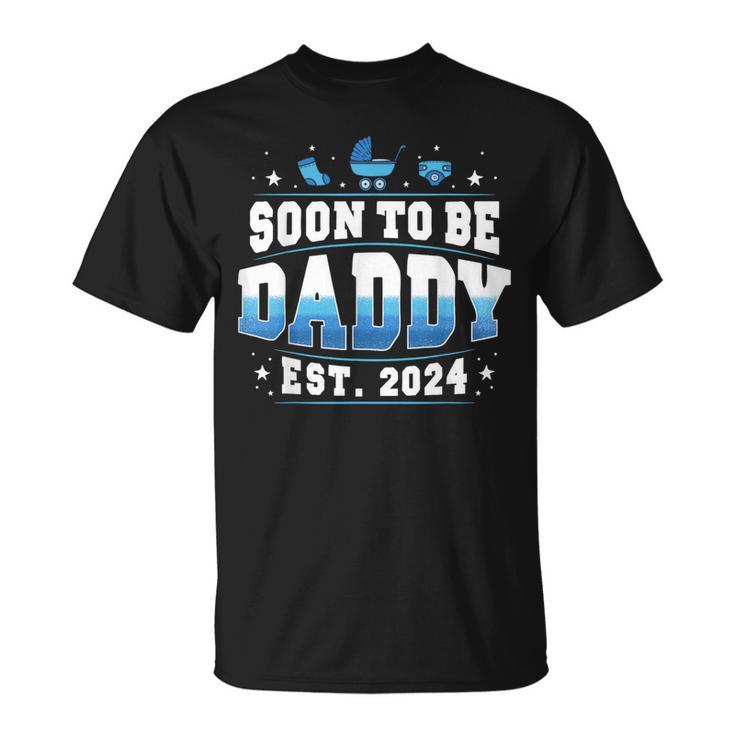 Bald Papa Zu Sein 2024 Neue Papa Schwangerschaft Enthüllen T-Shirt