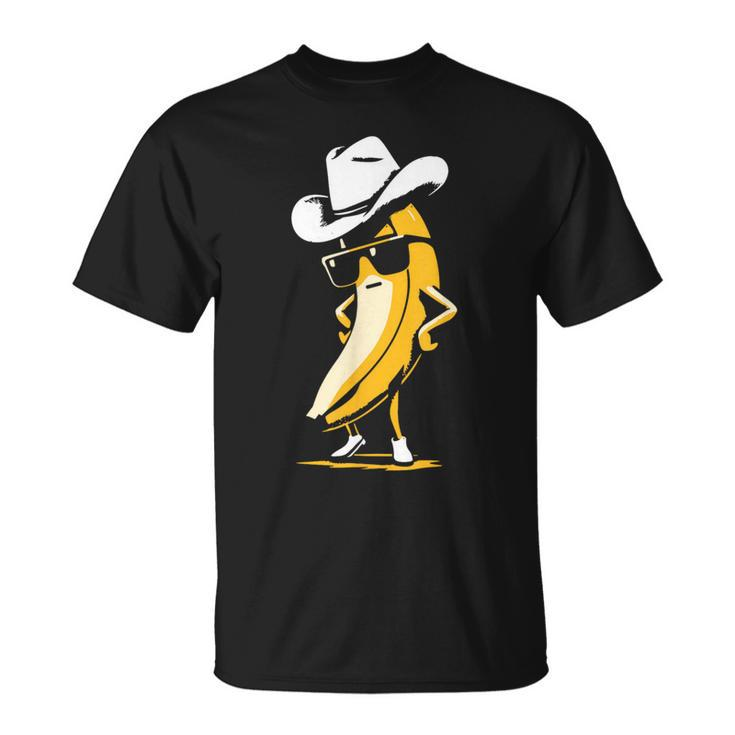 Banana Cowboy Cowgirl Country Western Novelty Banana T-Shirt