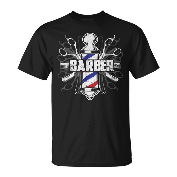 Barber Shop Pole Hairdresser & Barber Hipster T-Shirt