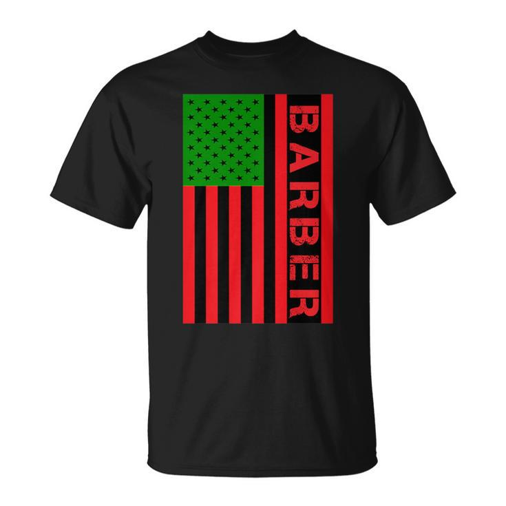 Barber Unia Flag Pan African American Flag Junenth T-Shirt