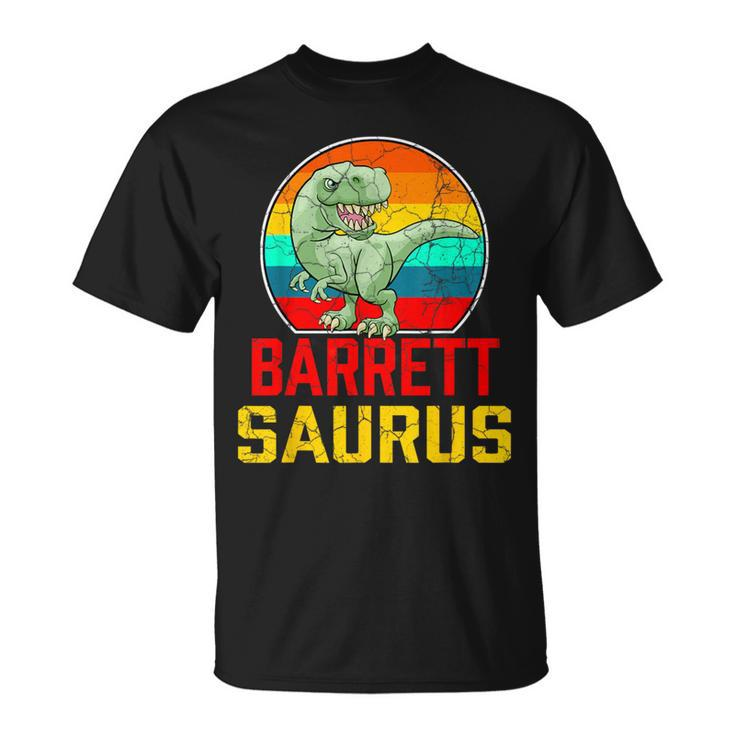 Barrett Saurus Family Reunion Last Name Team Custom T-Shirt