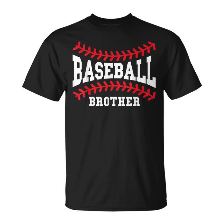Baseball Brother Laces Little League Big Bro Matching Family T-Shirt