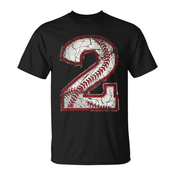 Baseball Jersey Number 2 Vintage T-Shirt