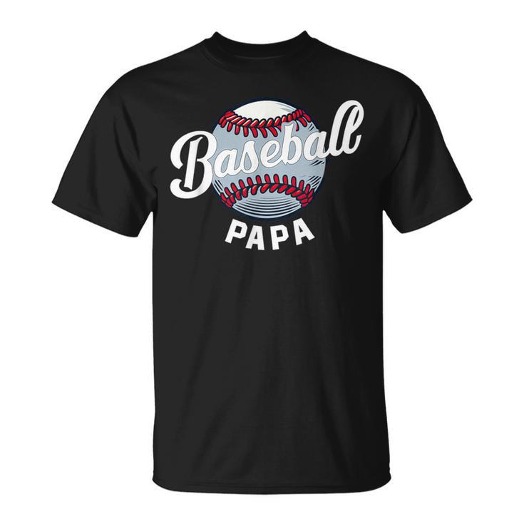 Baseball Papa Baseball Spieler Lustig Baseball Familie Retro T-Shirt