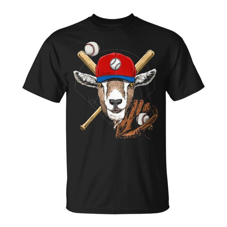 Baseball Player Goat Lover Pitcher Catcher Baseball Coaches T-Shirt