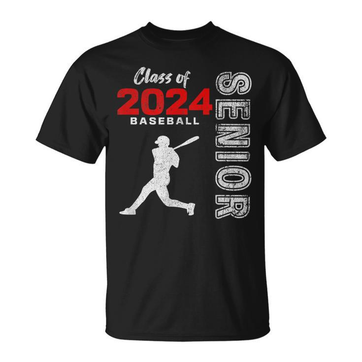 Baseball Player Senior Class Of 2024 Graduation 2024 T-Shirt