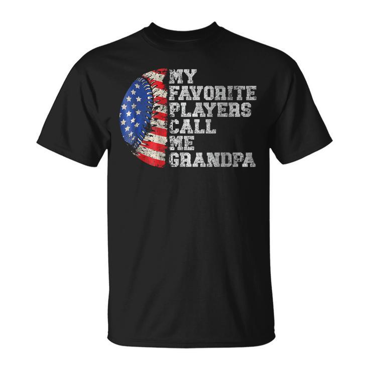 Baseball Softball My Favorite Player Calls Me Grandpa T-Shirt