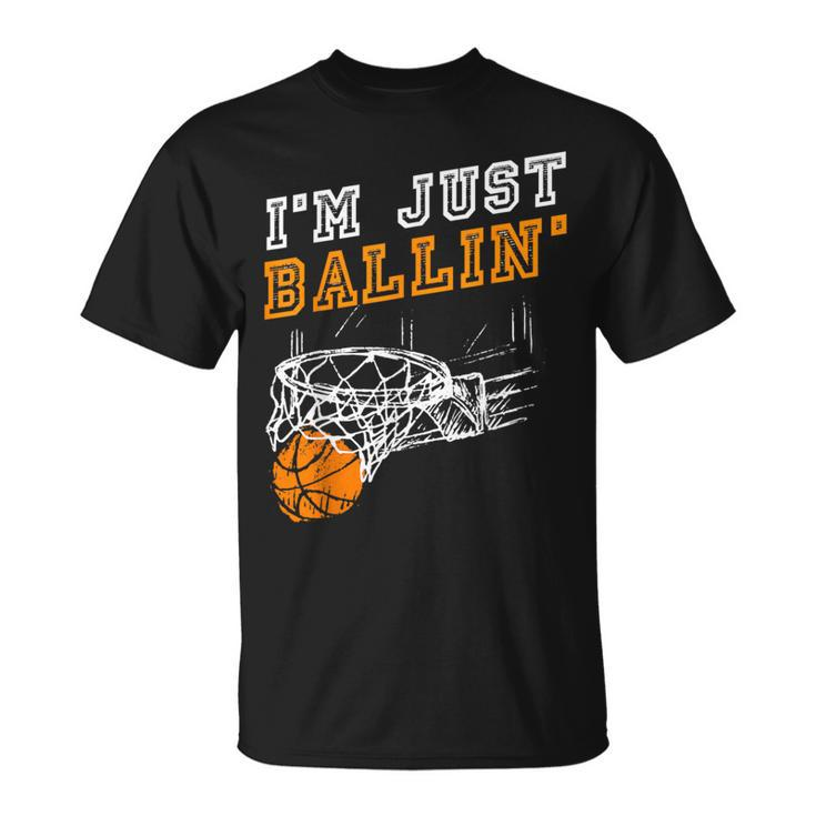 Basketball For Coach Player Boys Girls Youth Baller T-Shirt