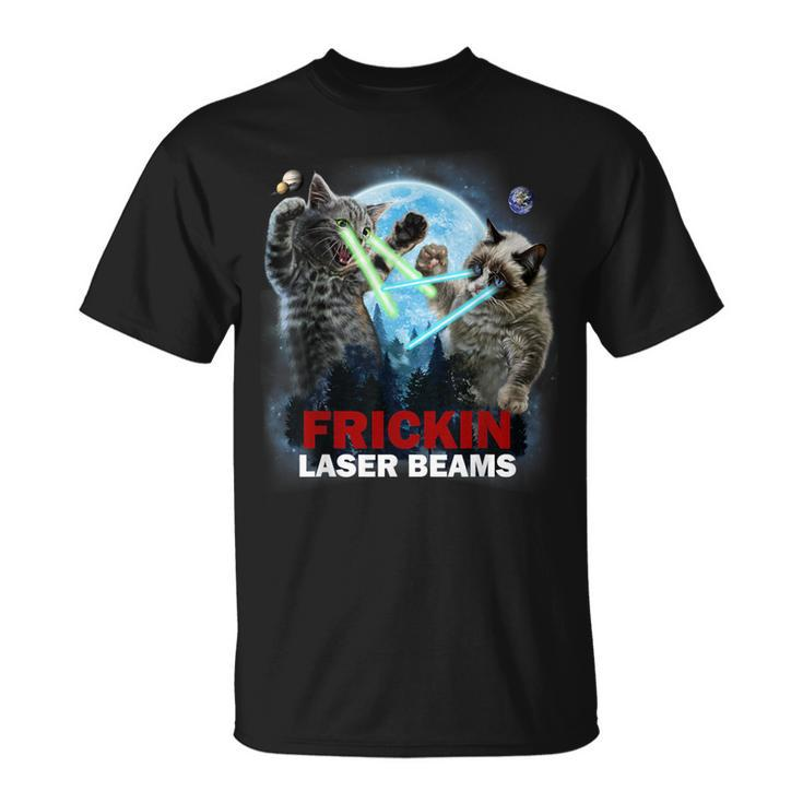 Battle Of Giant Cat Frickin Laser Beams Galaxy T-Shirt
