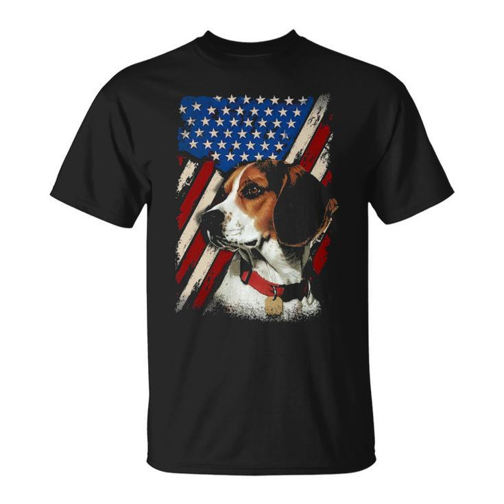 Beagle American Flag Bandana Patriotic 4Th Of July T-Shirt