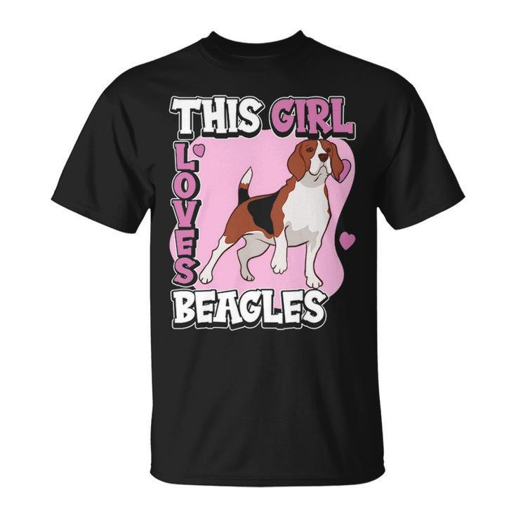 Beagle Quote This Girl Loves Beagles T-Shirt