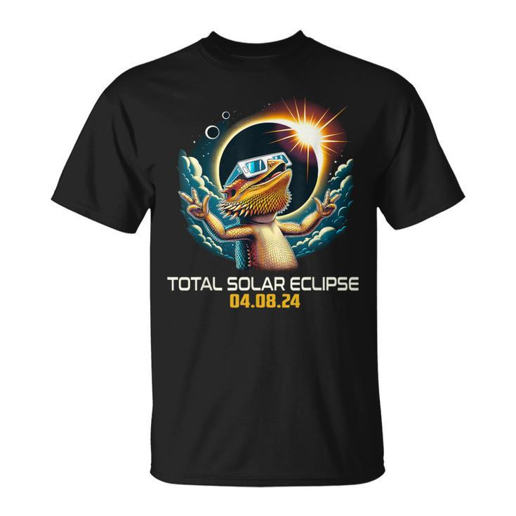 Bearded Dragon Selfie Solar Eclipse T-Shirt