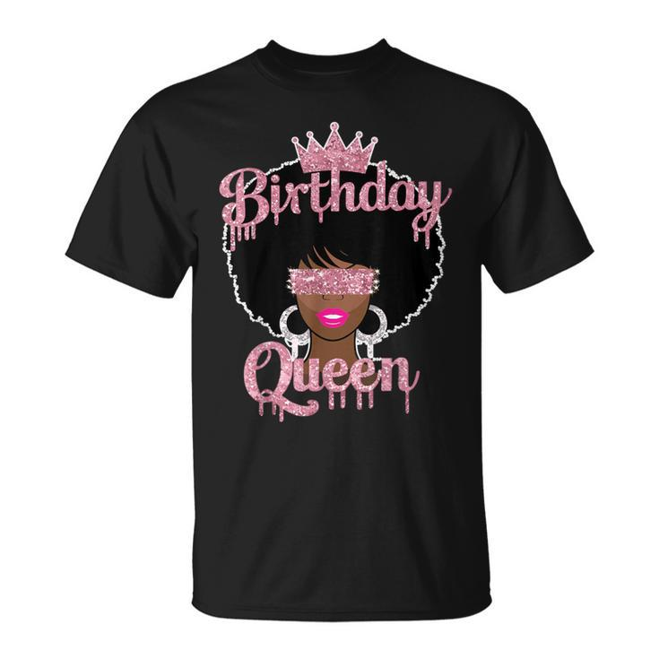 Beautiful Afro Birthday Queen T-Shirt