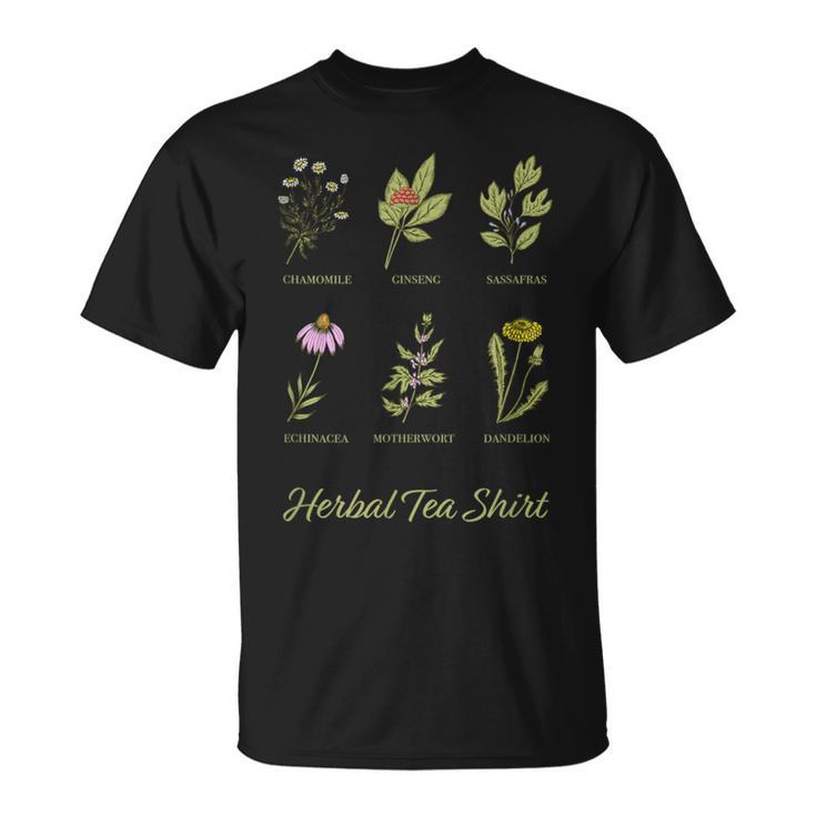 Beautiful Vintage Herb Botanicals Tea Lots Of Colors T-Shirt