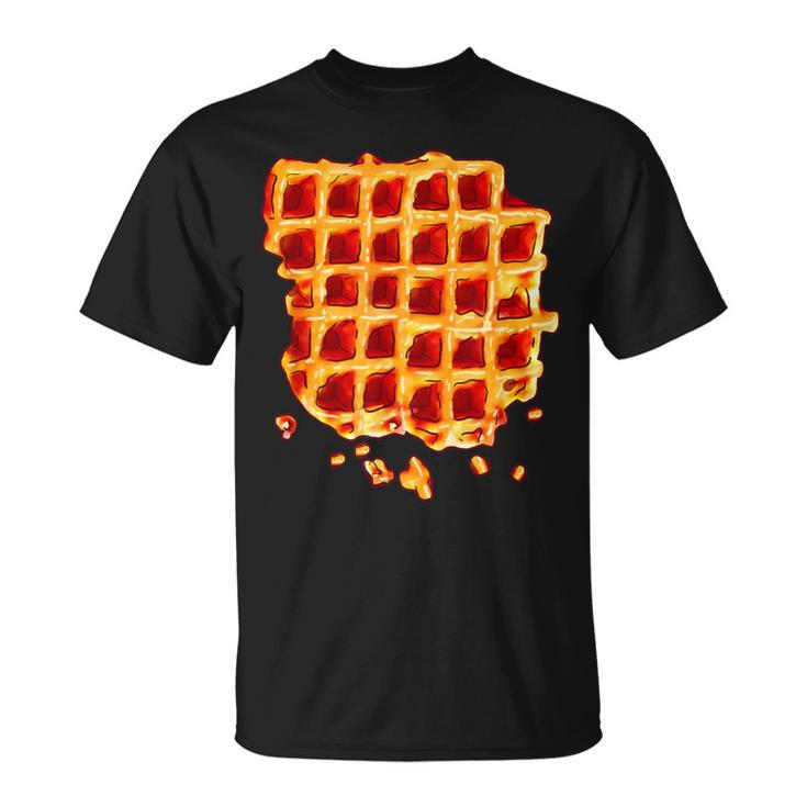 Belgian Waffle Syrup Breakfast Food Snack Waffle Lover T-Shirt