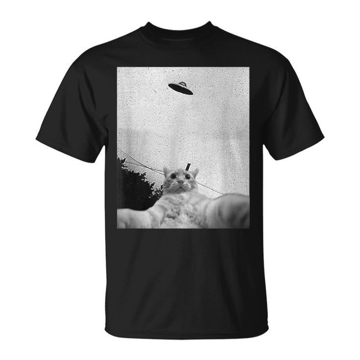 Believe Dat Aliens Ufo Dat Ufo Ufo Cat Selfie T-Shirt