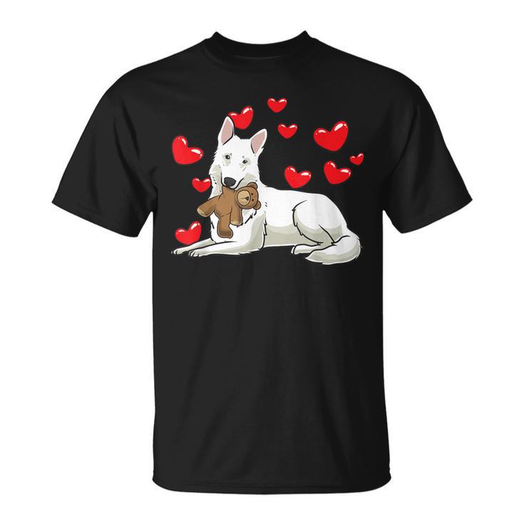 Berger Blanc Suisse Cuddly Toy And Vielen Herzen S T-Shirt