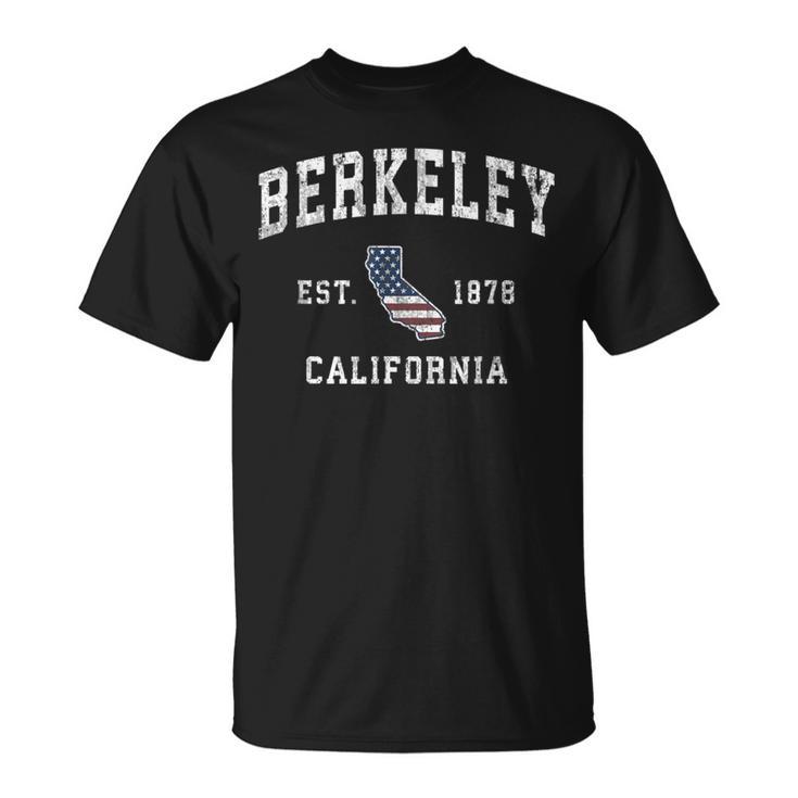 Berkeley California Ca Vintage American Flag Sports T-Shirt