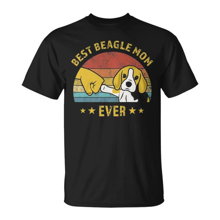 Best Beagle Mom Ever Retro Vintage Puppy Lover T-Shirt