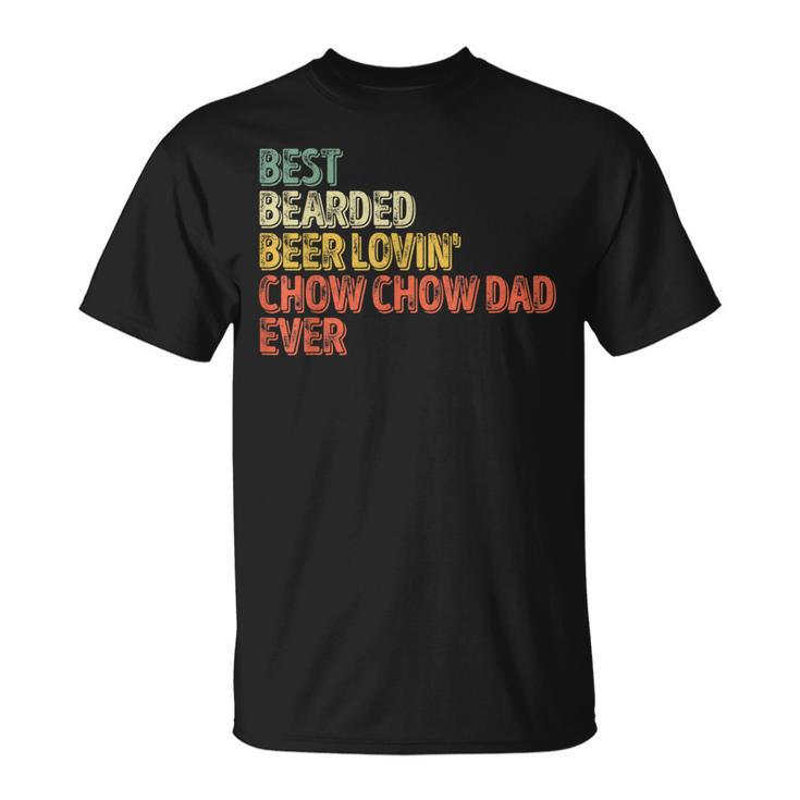 Best Bearded Beer Lovin Chow Chow Dad Pet Lover Owner T-Shirt