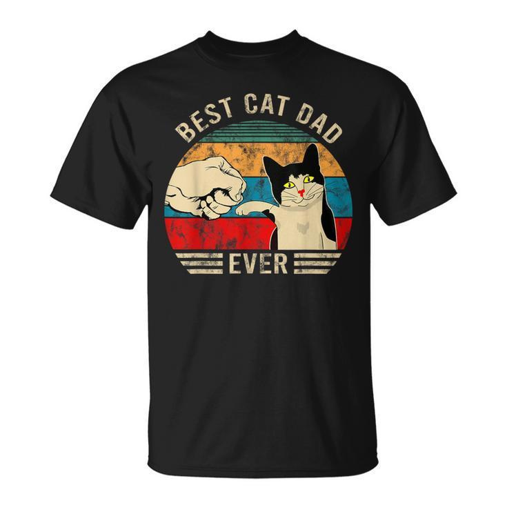 Best Cat Dad Ever Bump Vintage Graphic T-Shirt