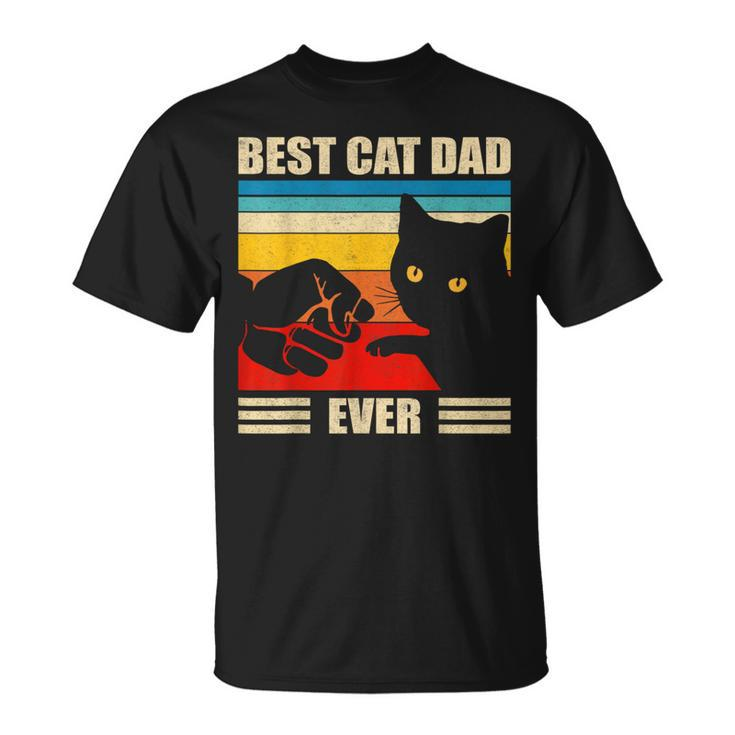 Best Cat Dad Ever Cat Dad Father Vintage T-Shirt