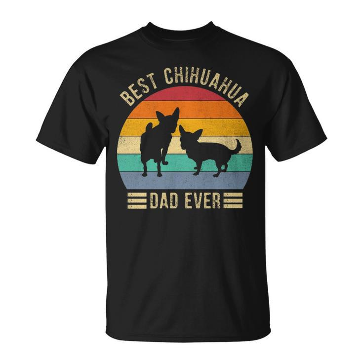 Best Chihuahua Dad Ever Retro Vintage Dog Lover T-Shirt