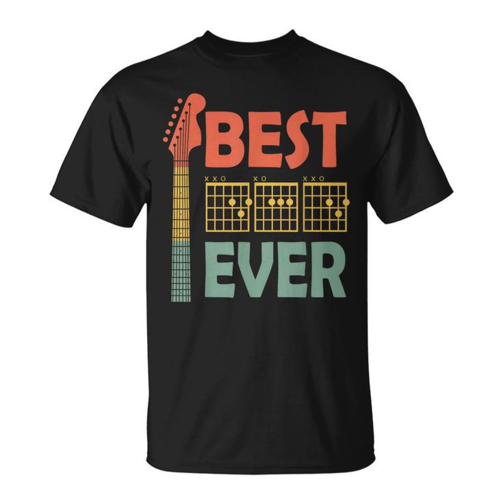 Best D A D Ever Guitarist Dad Guitar Daddy Father Husband T-Shirt