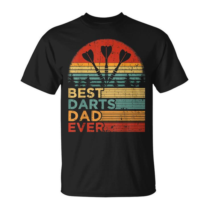 Best Darts Dad Ever Vintage Darts Father's Day T-Shirt