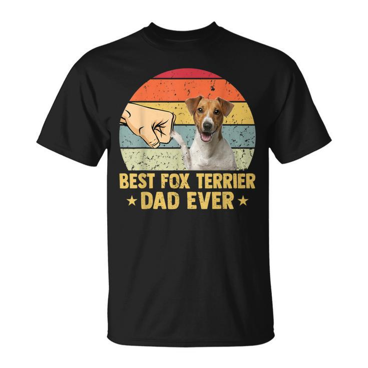 Best Fox Terrier Dad Ever Retro Vintage Father Day T-Shirt
