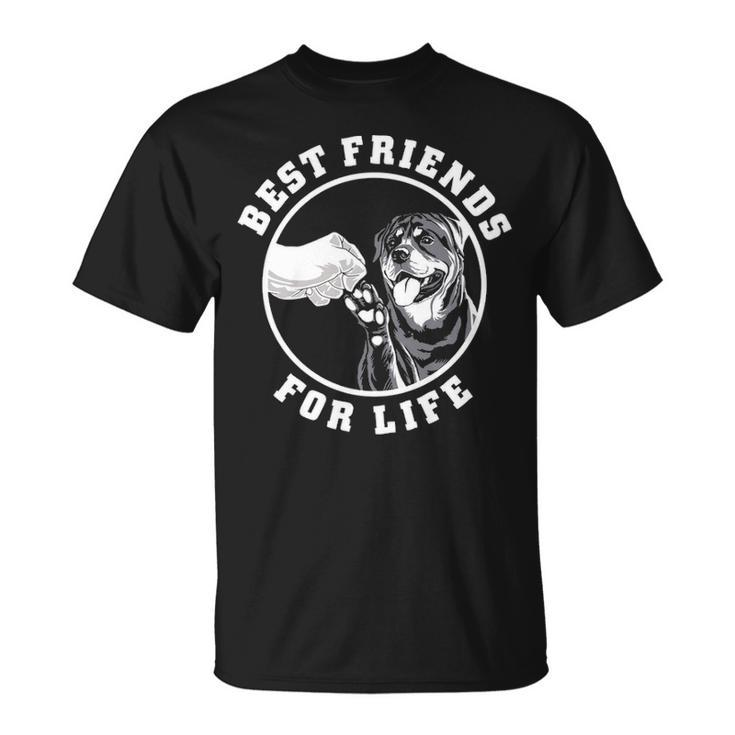 Best Friends For Life Rottweiler Dog Lovers Keeper Pet Owner T-Shirt