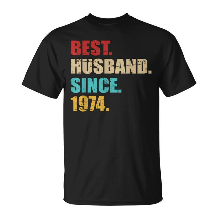 Best Husband Since 1974 For 50Th Golden Wedding Anniversary T-Shirt