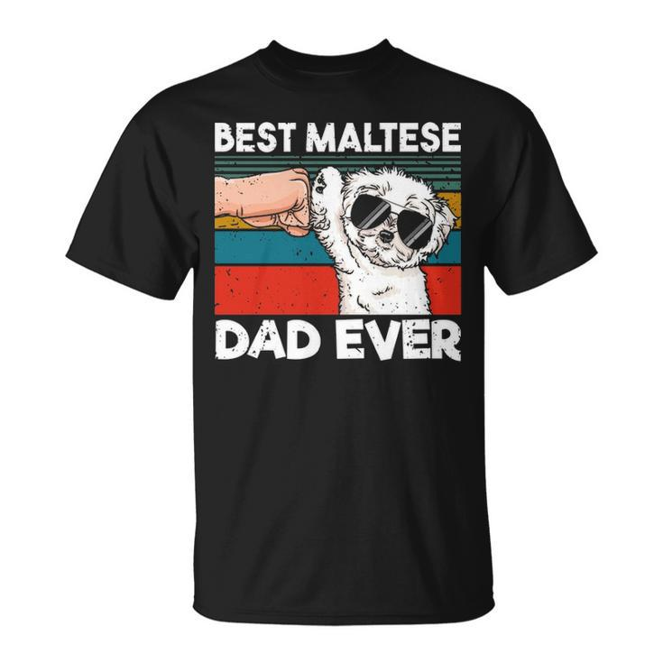 Best Maltese Dad Ever Ghetto Fist Dog Lover T-Shirt
