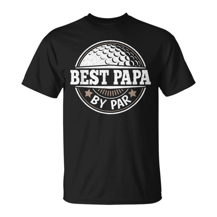 Best Papa By Par Vintage Golf Player Daddy Dad Fathers Day T-Shirt