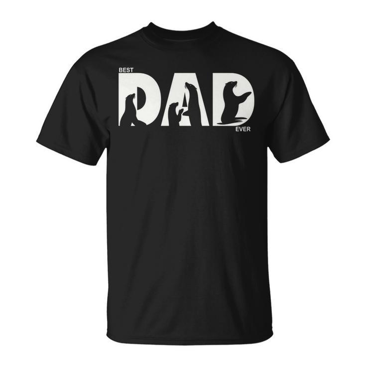 Best Sea Lion Dad Ever Fathers Day Sea Lion T-Shirt