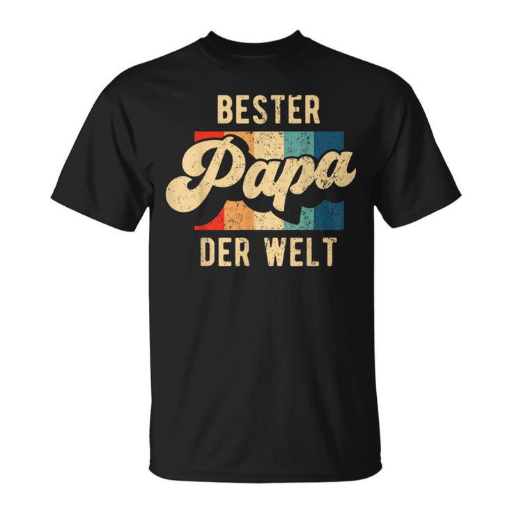 Bester Papa Der Welt Retrointage Saying Father's Day T-Shirt