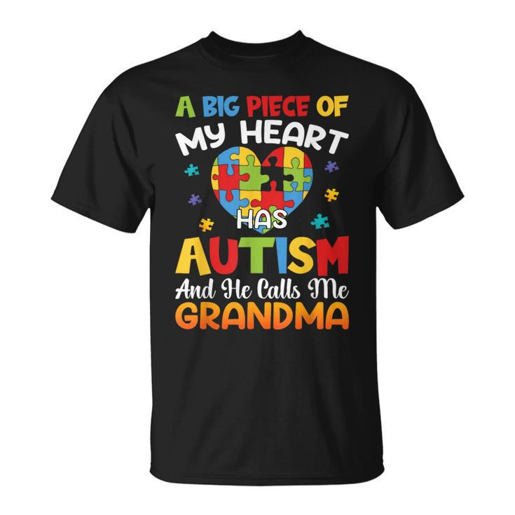 A Big Piece Of My Heart Has Autism And He Calls Me Grandma T-Shirt