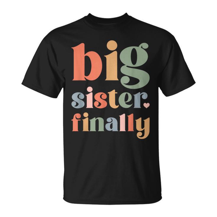 Big Sister To Be 2024 Finally Promoted To Big Sister 2024 T-Shirt