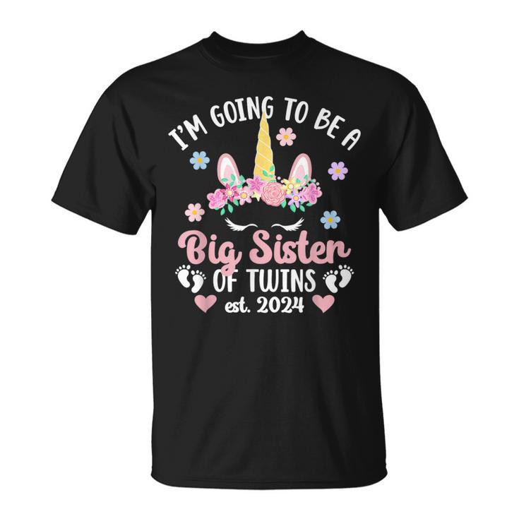 Be Big Sister Of Twins Promoted To Big Sister Of Twins 2024 T-Shirt