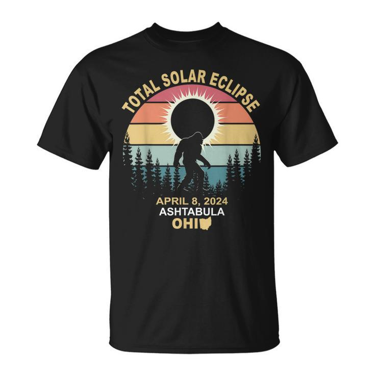 Bigfoot Ashtabula Ohio Total Solar Eclipse 2024 T-Shirt