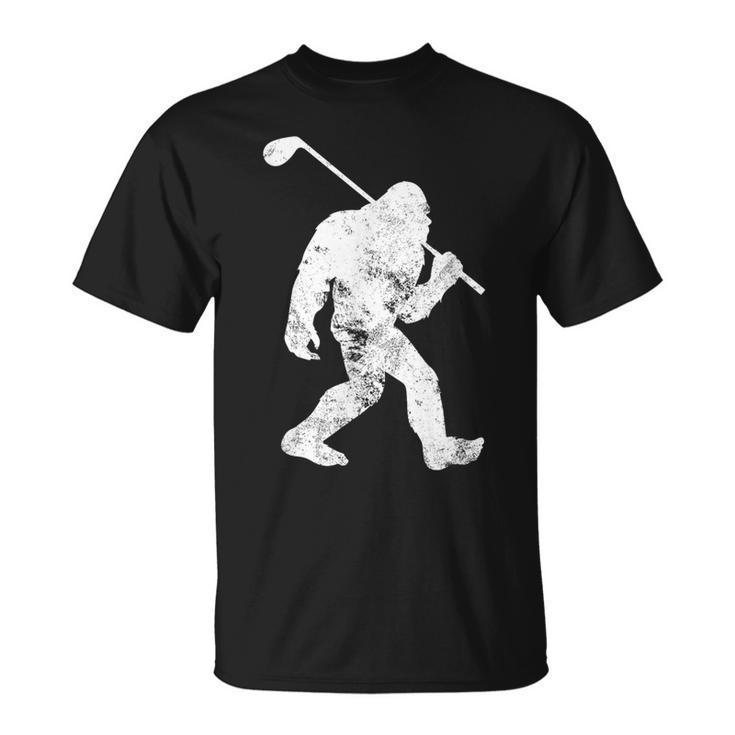 Bigfoot Golf Golfer Vintage Sasquatch Women T-Shirt