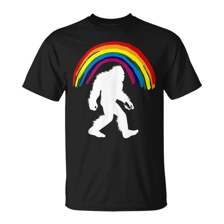Bigfoot Graffiti Rainbow Sasquatch Tagger T-Shirt