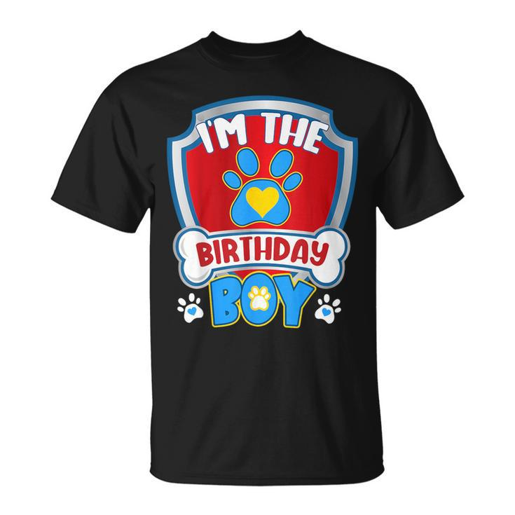 Im The Birthday Boy Dog Paw Family Matching T-Shirt